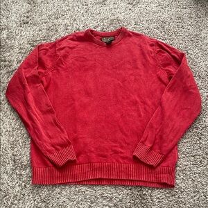 Lucky Brand Men's Red Crewneck Sweater
